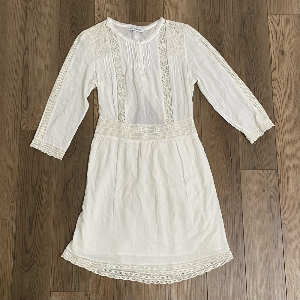Heartloom Revolve Soma White Cream Peasant Dress‎